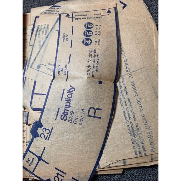 Simplicity 8429 Girls Sewing Pattern Blouse Pants Size 14 Vintage 1970s DIY Fash - Picture 4 of 6